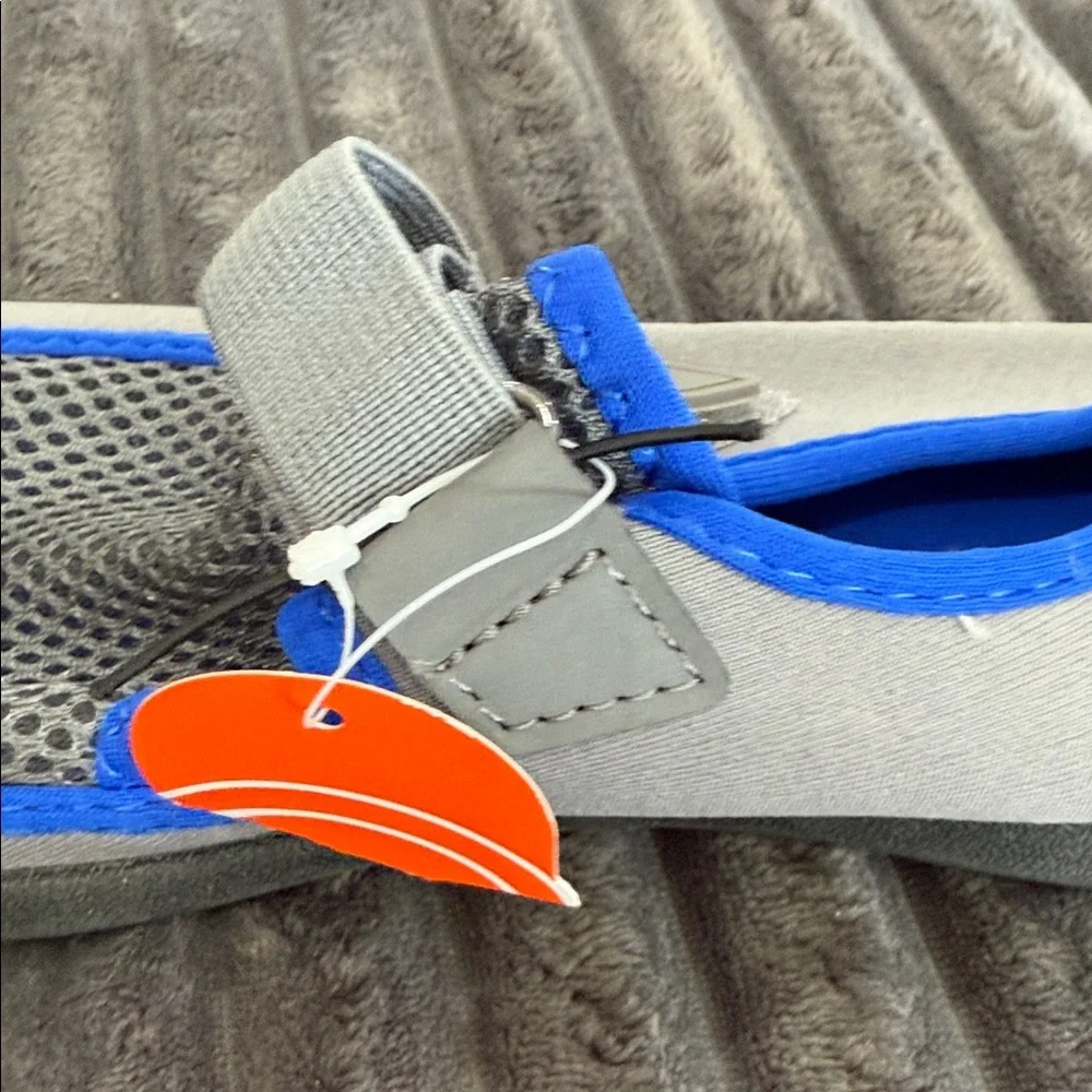 NWT Gray and Blue Water Shoes Swim Shoes
